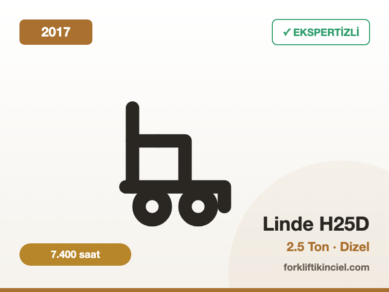 Linde H25D · 2.5 Ton Dizel Forklift ikinci el forklift