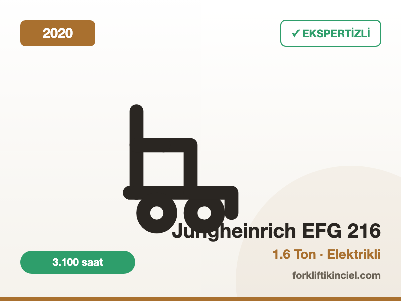 Jungheinrich EFG 216 · 1.6 Ton Elektrikli Forklift ikinci el forklift