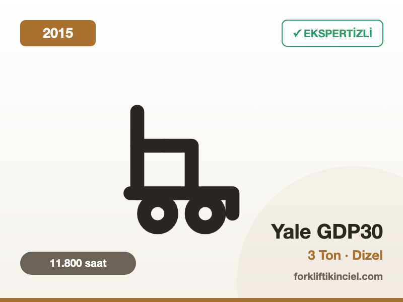 Yale GDP30 · 3 Ton Dizel Forklift ikinci el forklift
