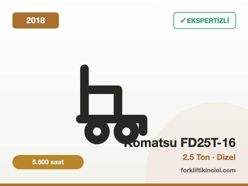 Komatsu FD25T-16 · 2.5 Ton Dizel Forklift ikinci el forklift
